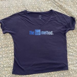 Bar Method v-neck tee size L large super soft and cool!